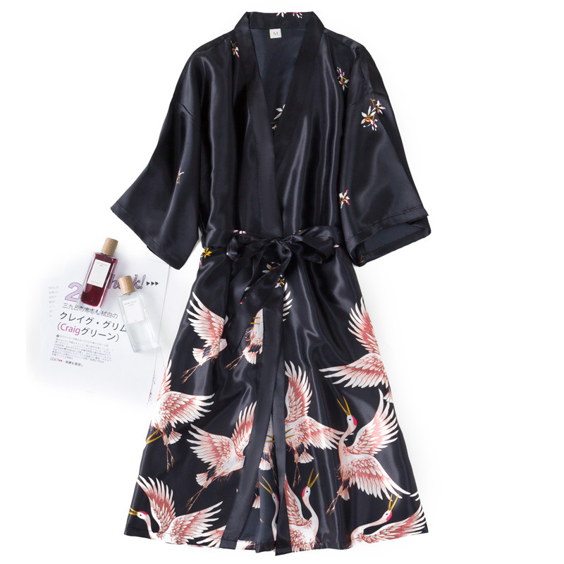 Burgundy Women 2PCS Faux Silk  - Robe Silk Women 评论和价格